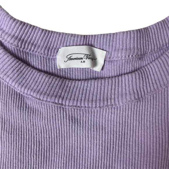 American Vintage Lilac ribbed tank with logo and Y2K  design Shabbychic size S - Picture 5 of 8